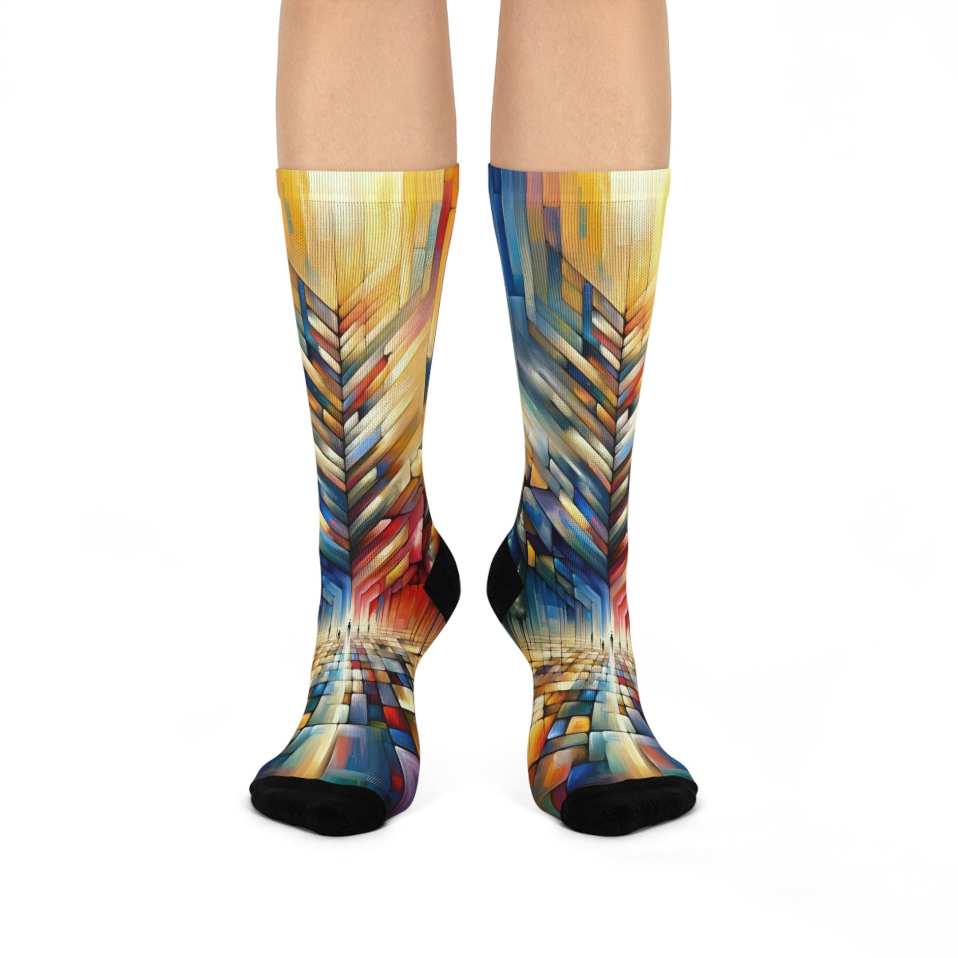 Anchored Tenets Abstraction Cushioned Crew Socks - ATUH.ART