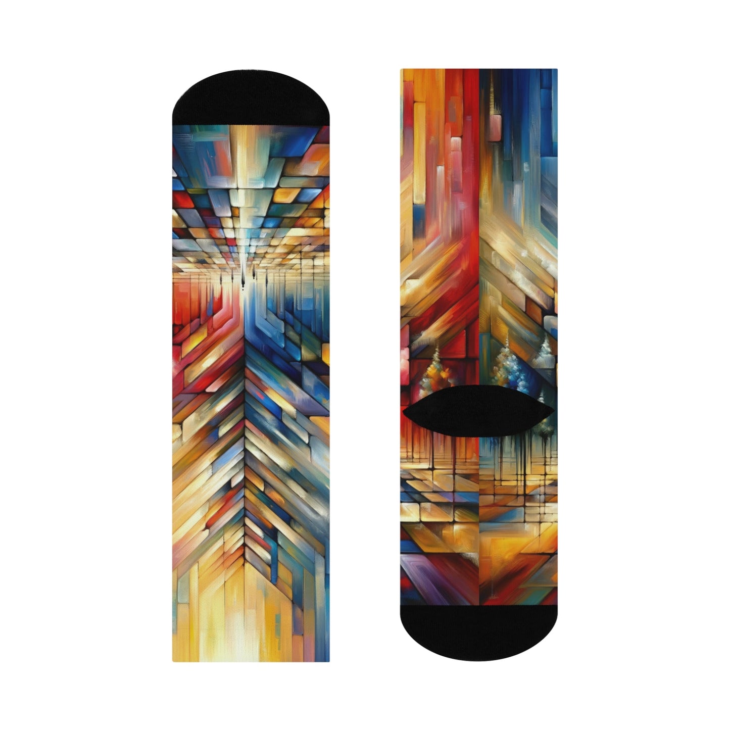 Anchored Tenets Abstraction Cushioned Crew Socks - ATUH.ART