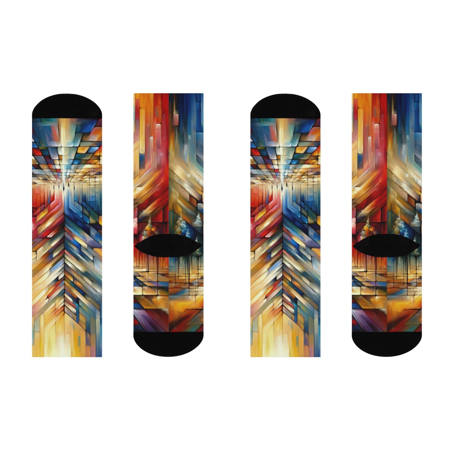 Anchored Tenets Abstraction Cushioned Crew Socks - ATUH.ART