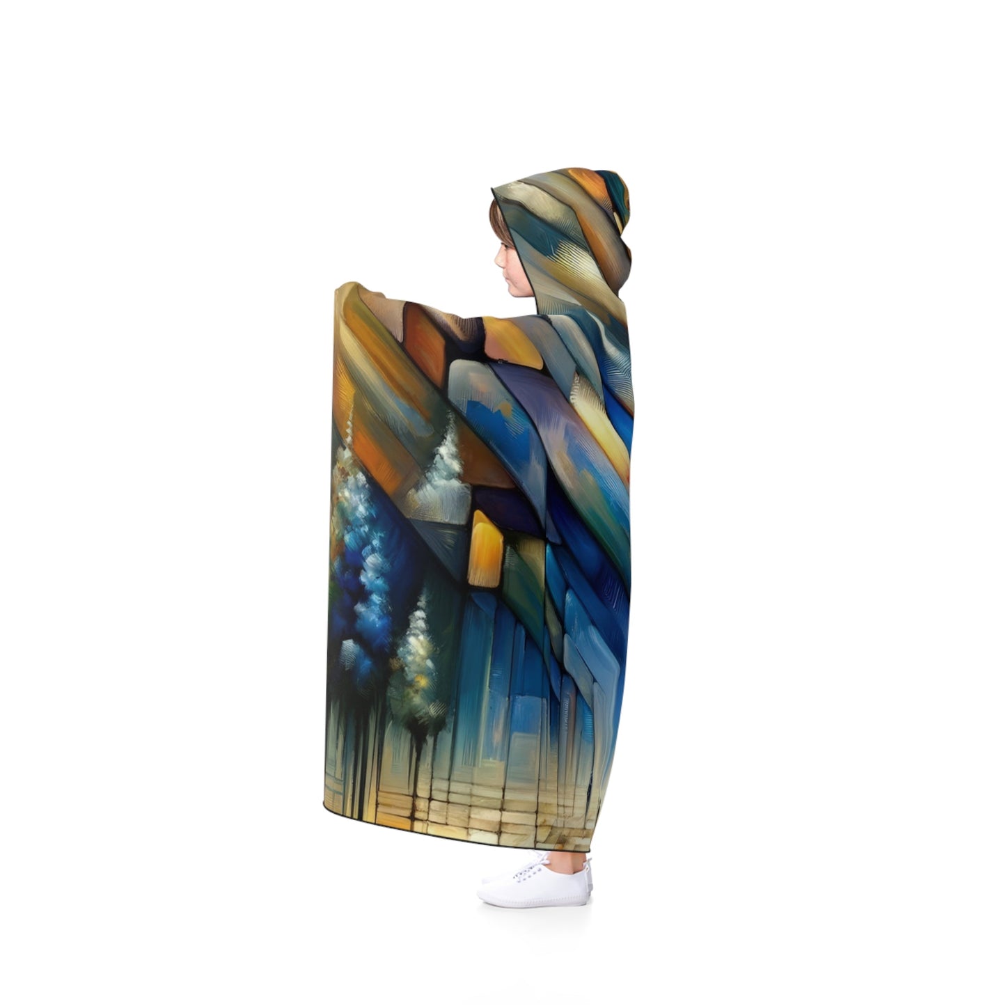 Anchored Tenets Abstraction Hooded Blanket - ATUH.ART