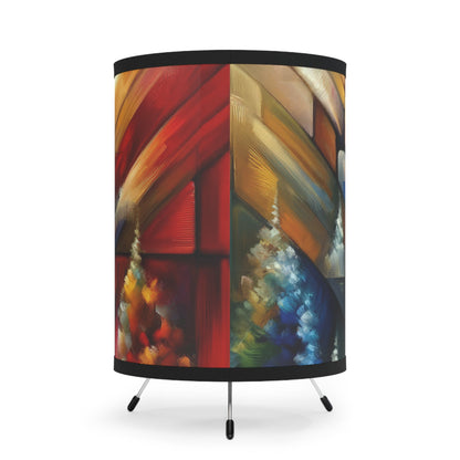 Anchored Tenets Abstraction Tripod Lamp with High-Res Printed Shade, US\CA plug - ATUH.ART