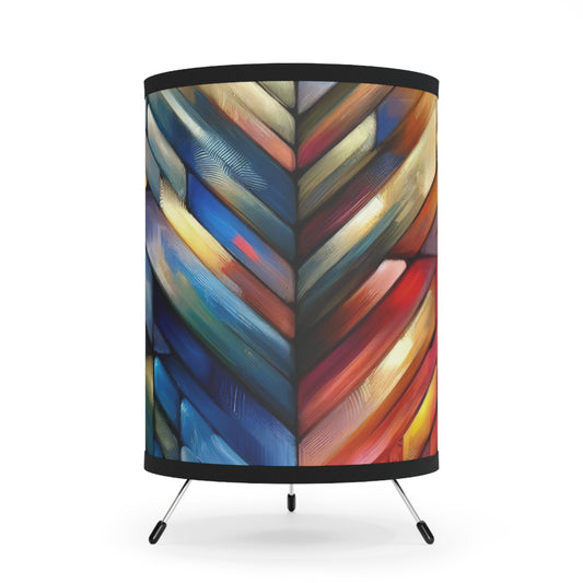 Anchored Tenets Abstraction Tripod Lamp with High-Res Printed Shade, US\CA plug - ATUH.ART