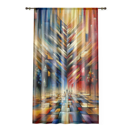 Anchored Tenets Abstraction Window Curtain - ATUH.ART