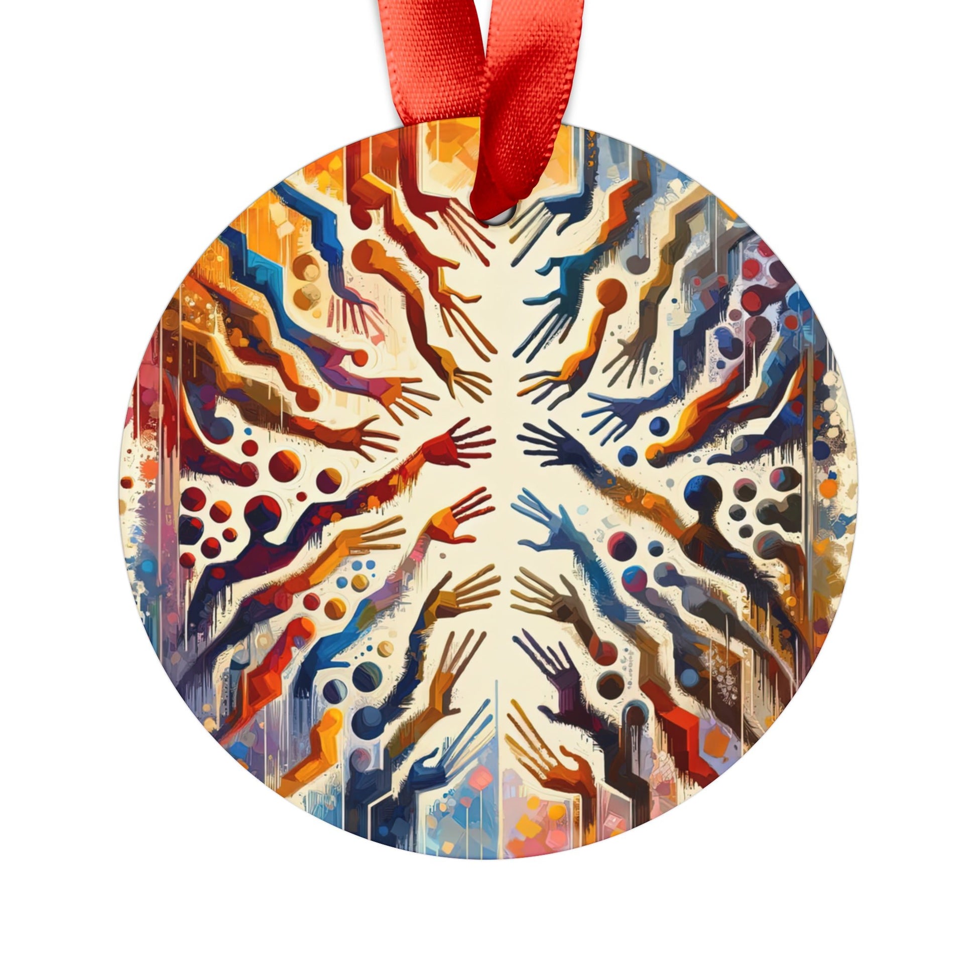 Architects Wisdom Tachism Acrylic Ornament with Ribbon - ATUH.ART