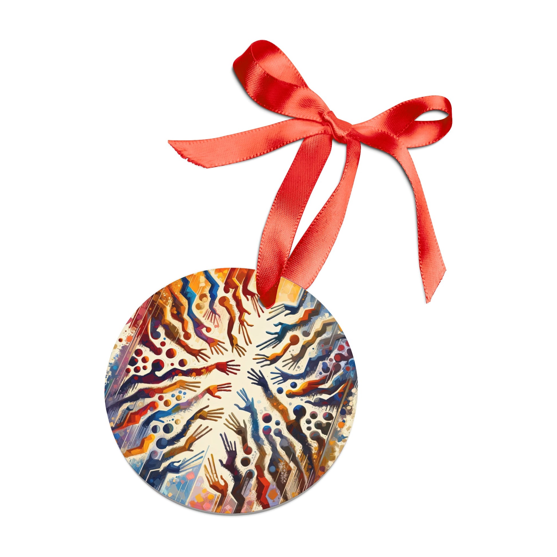 Architects Wisdom Tachism Acrylic Ornament with Ribbon - ATUH.ART