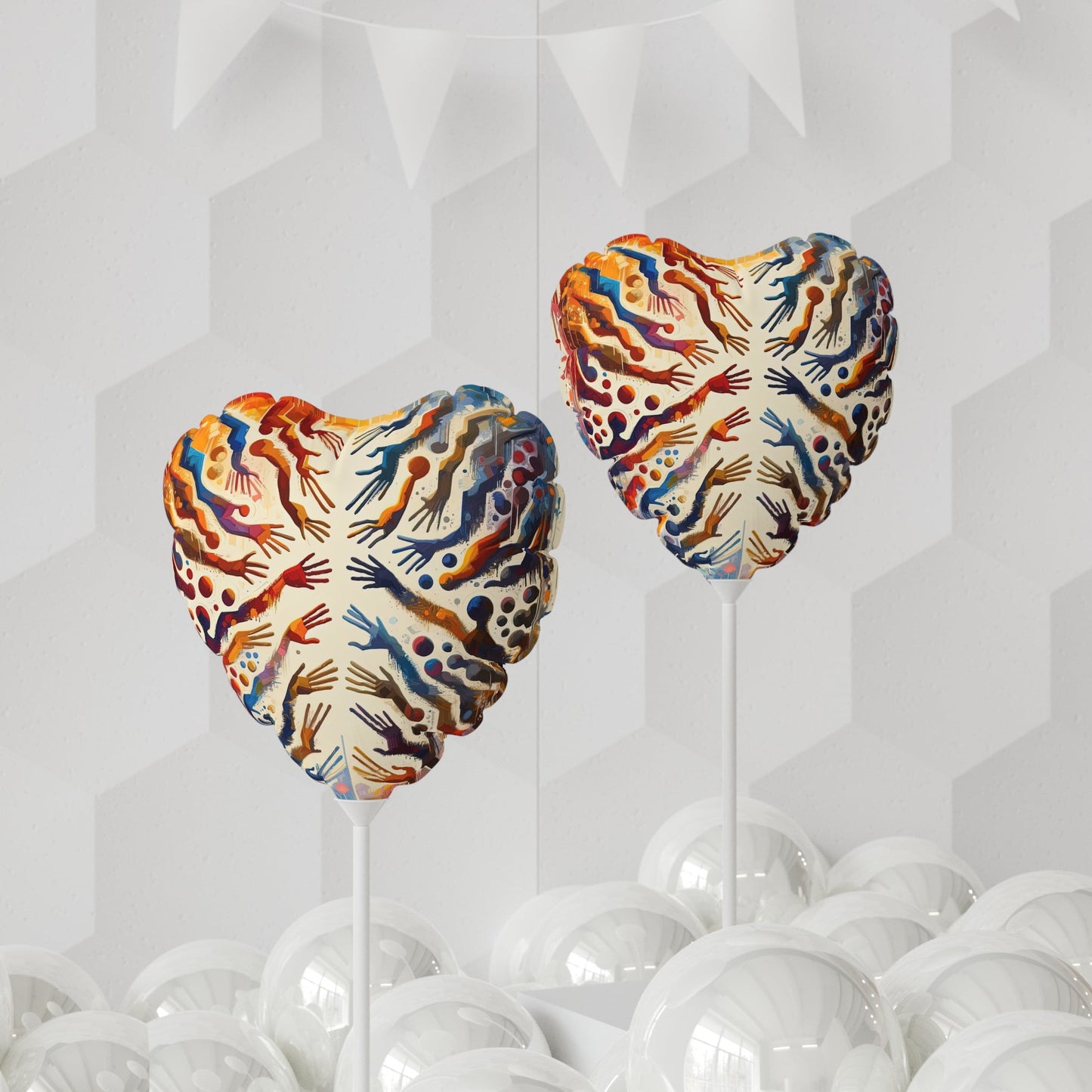 Architects Wisdom Tachism Balloon (Round and Heart-shaped), 11" - ATUH.ART