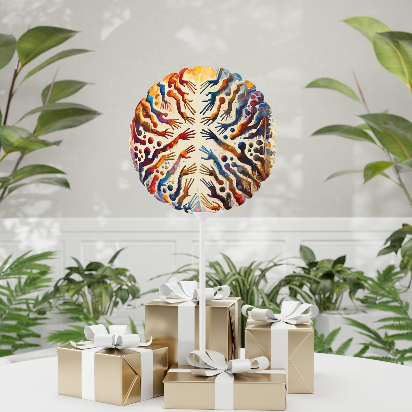 Architects Wisdom Tachism Balloon (Round and Heart-shaped), 11" - ATUH.ART