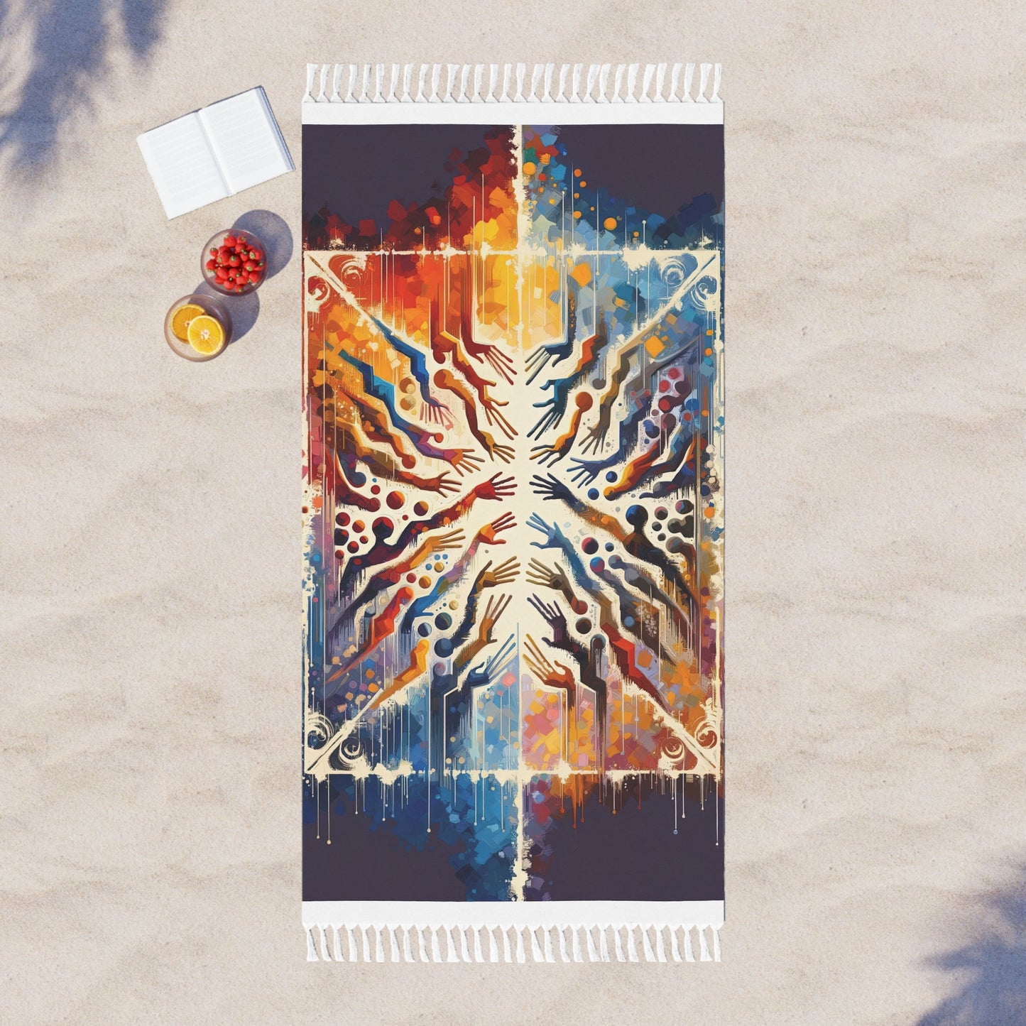 Architects Wisdom Tachism Boho Beach Cloth - ATUH.ART
