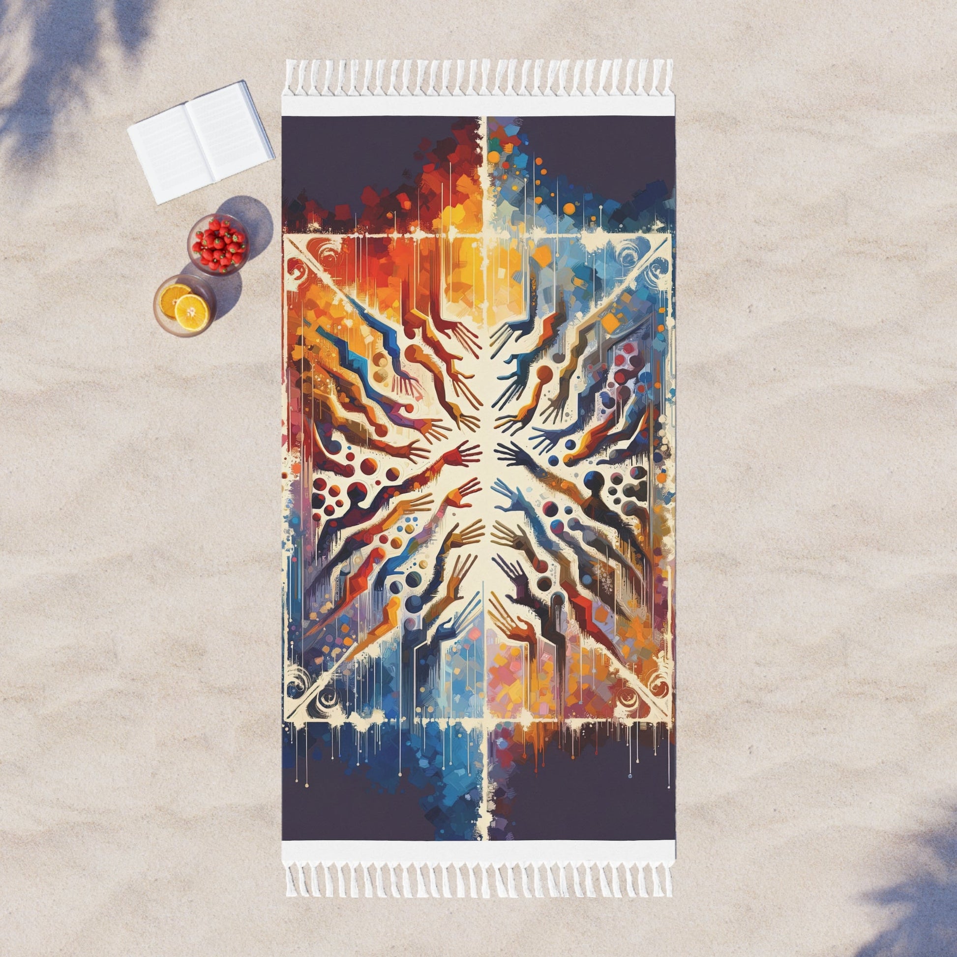 Architects Wisdom Tachism Boho Beach Cloth - ATUH.ART