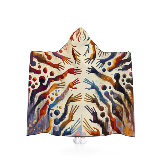 Architects Wisdom Tachism Hooded Blanket - ATUH.ART