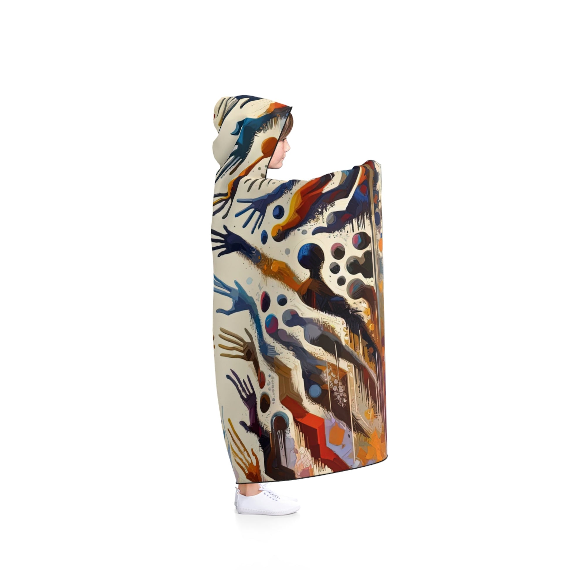 Architects Wisdom Tachism Hooded Blanket - ATUH.ART
