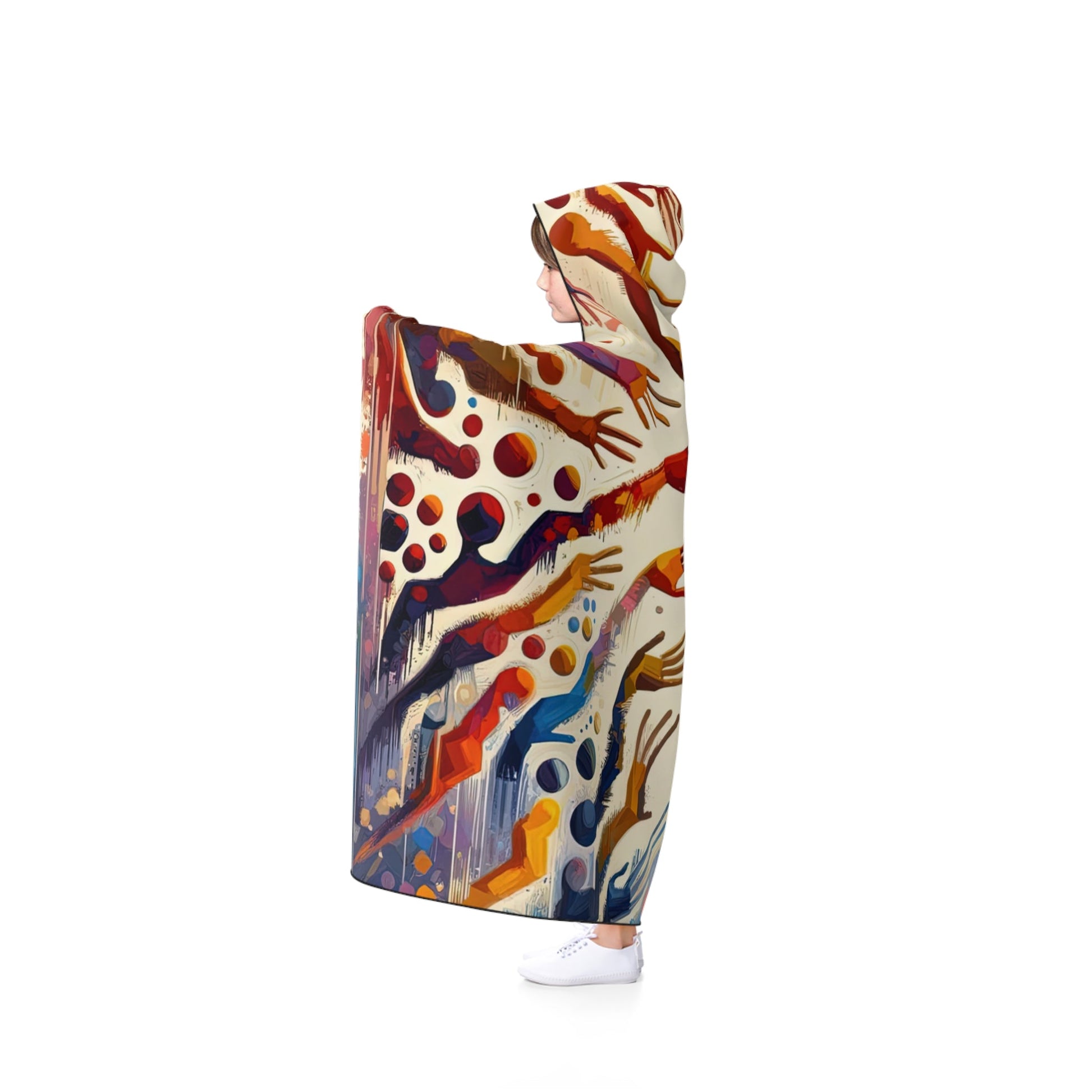 Architects Wisdom Tachism Hooded Blanket - ATUH.ART