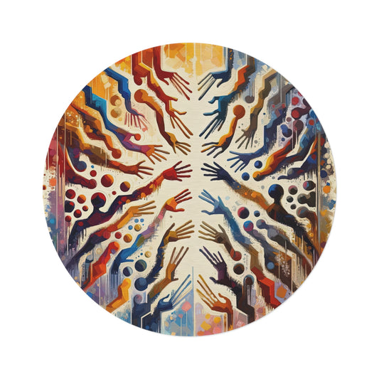 Architects Wisdom Tachism Round Rug - ATUH.ART