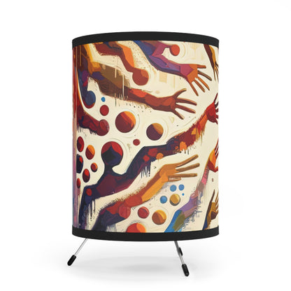 Architects Wisdom Tachism Tripod Lamp with High-Res Printed Shade, US\CA plug - ATUH.ART