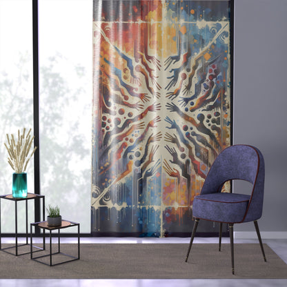 Architects Wisdom Tachism Window Curtain - ATUH.ART