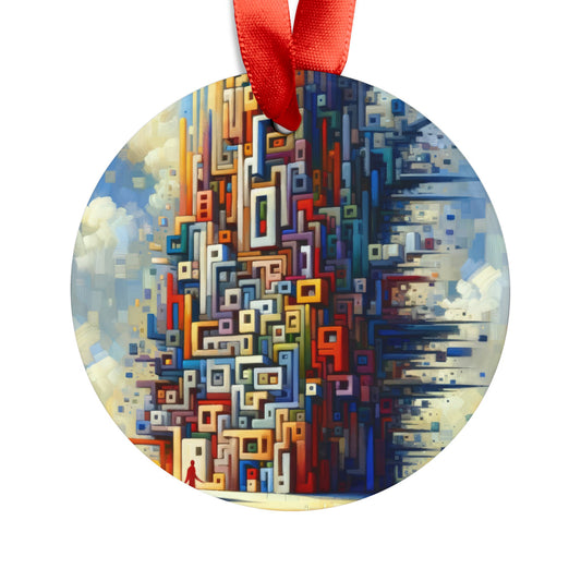 Architectural Endeavor Tapestry Acrylic Ornament with Ribbon - ATUH.ART
