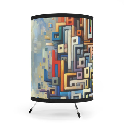Architectural Endeavor Tapestry Tripod Lamp with High-Res Printed Shade, US\CA plug - ATUH.ART