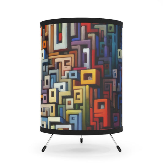 Architectural Endeavor Tapestry Tripod Lamp with High-Res Printed Shade, US\CA plug - ATUH.ART