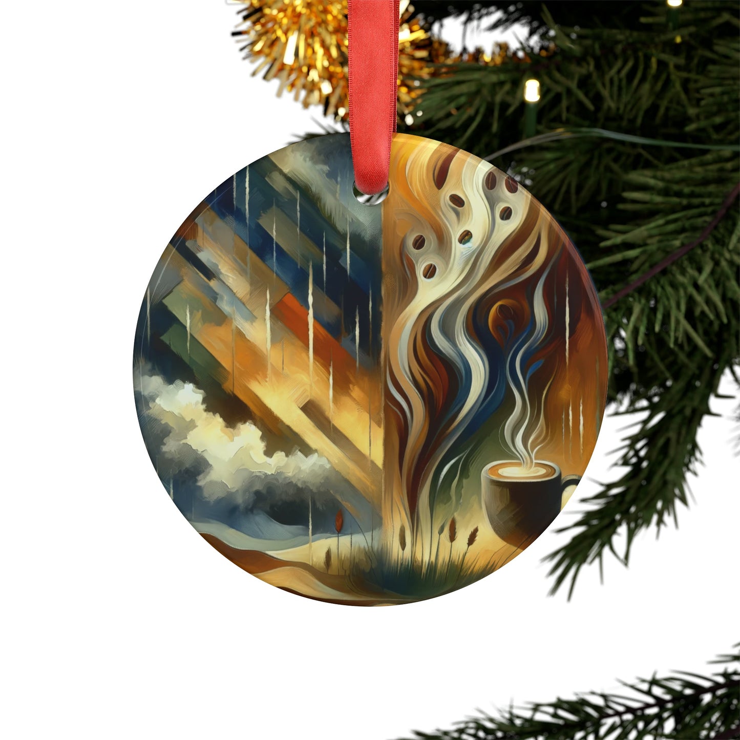 Aromatic Earth Encounter Acrylic Ornament with Ribbon - ATUH.ART