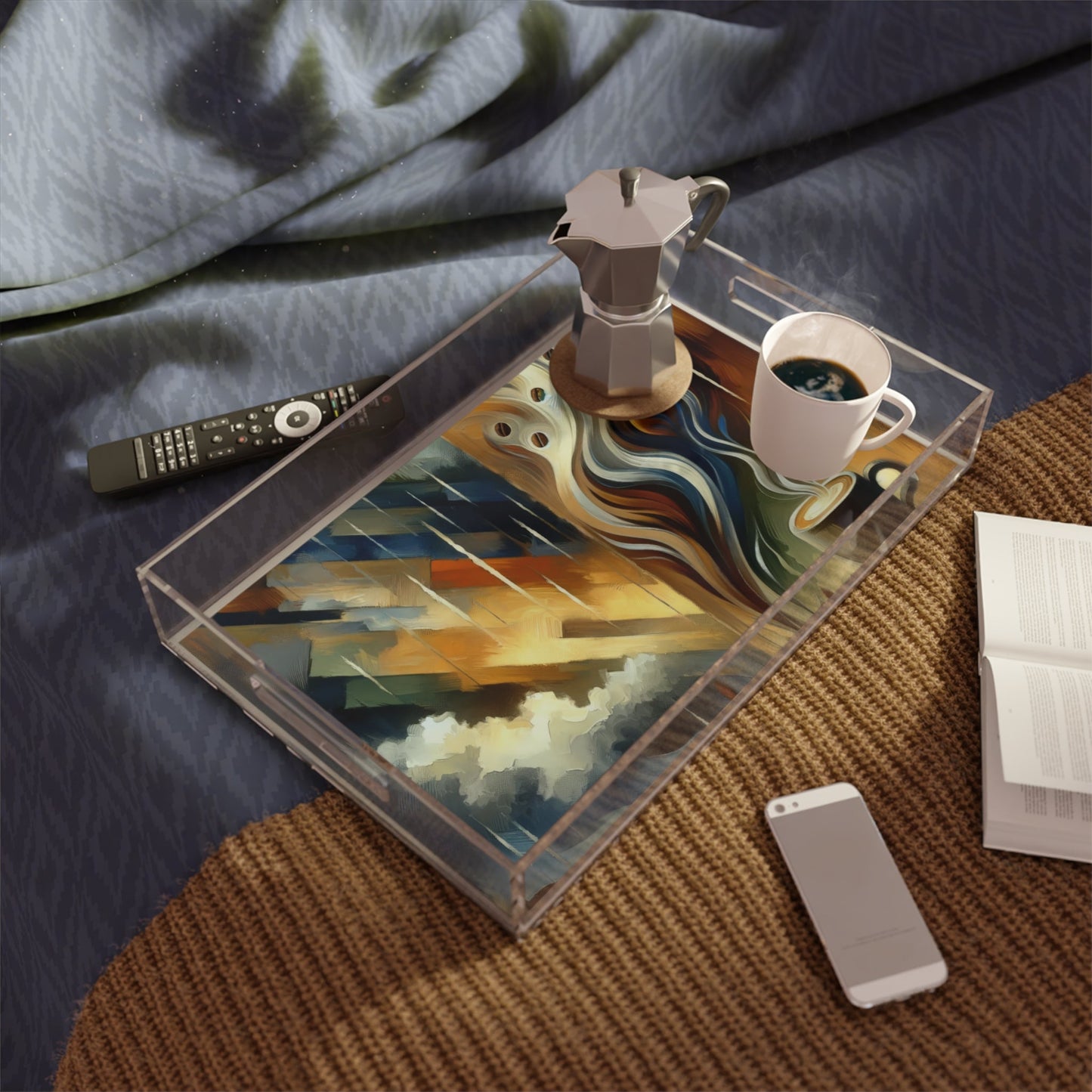 Aromatic Earth Encounter Acrylic Serving Tray - ATUH.ART