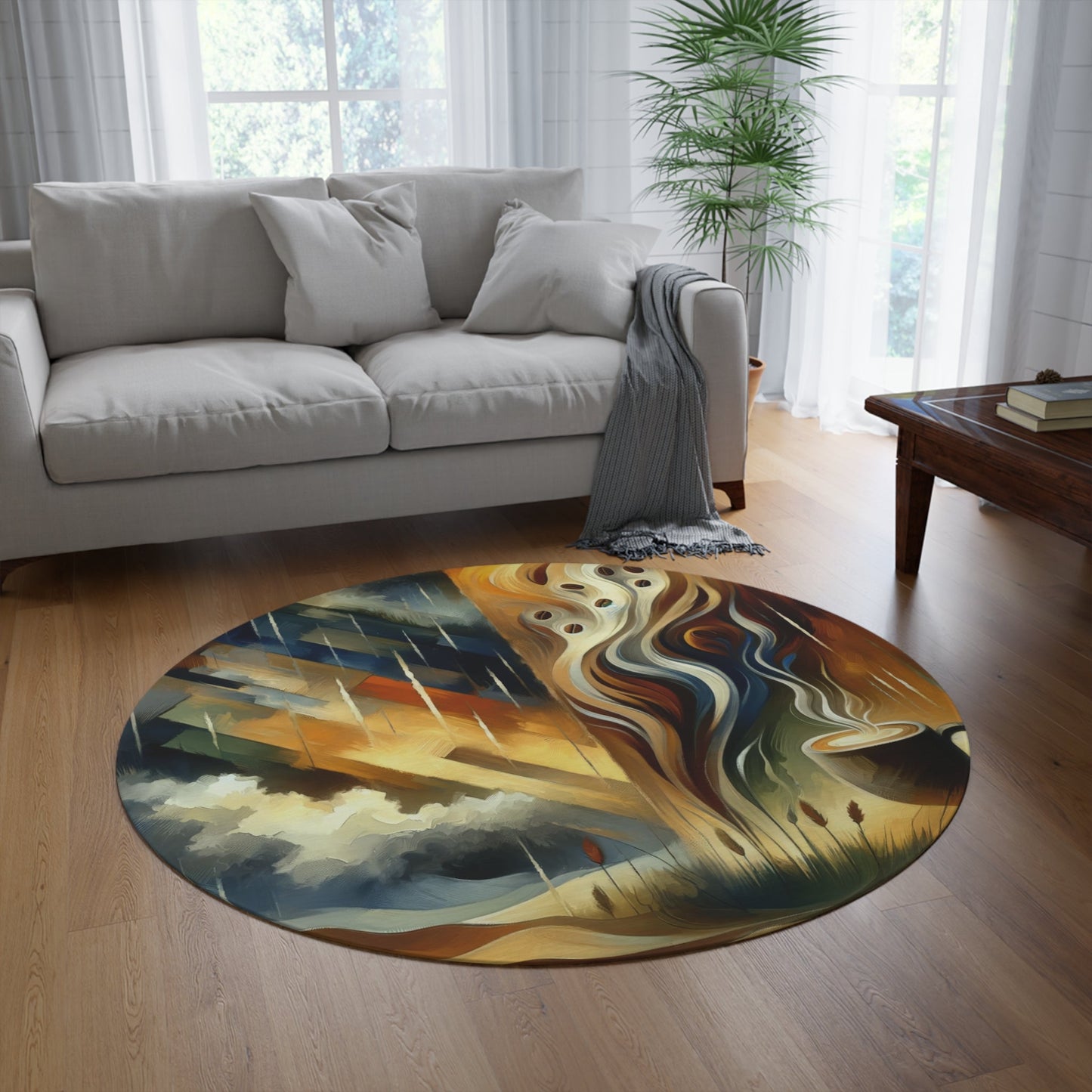 Aromatic Earth Encounter Round Rug - ATUH.ART