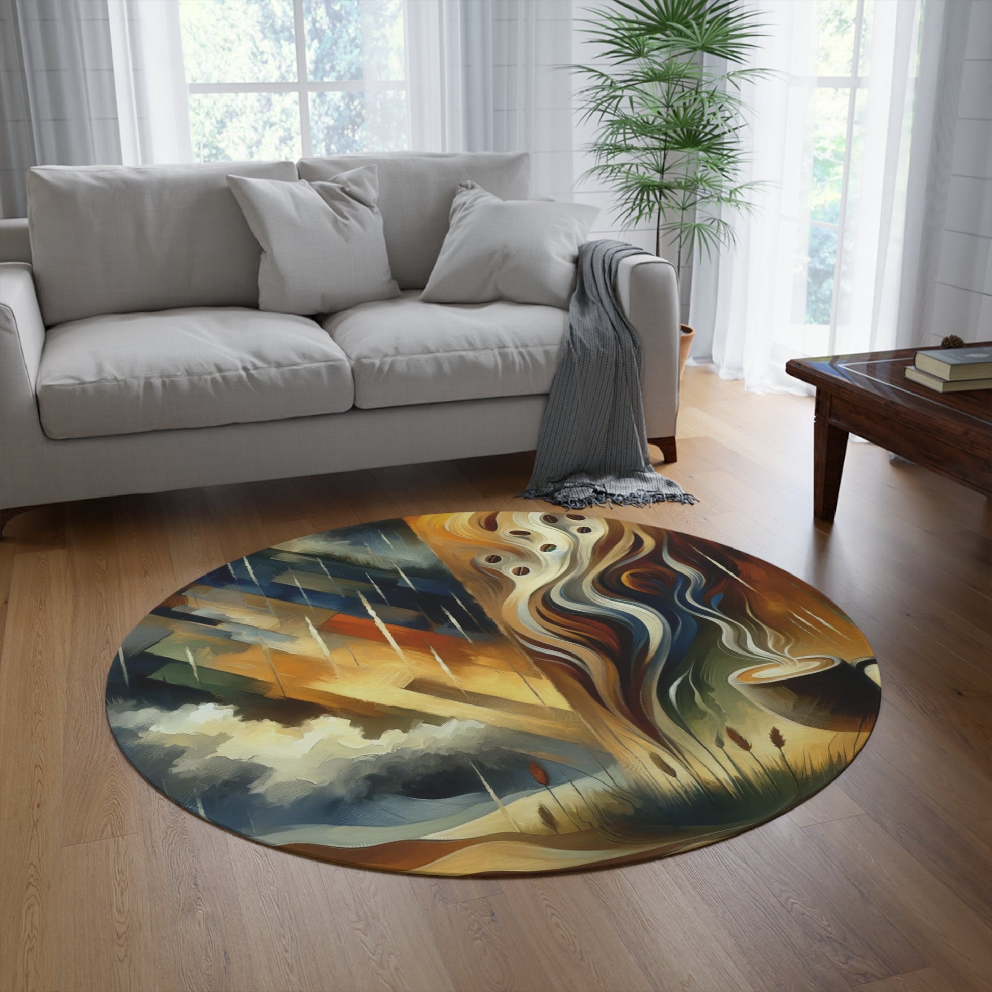 Aromatic Earth Encounter Round Rug - ATUH.ART