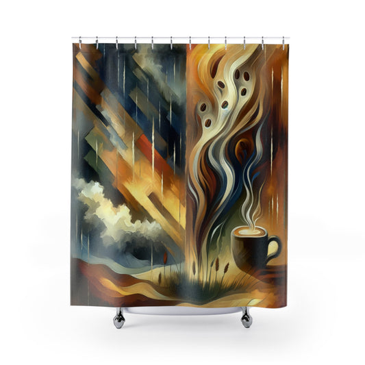 Aromatic Earth Encounter Shower Curtains - ATUH.ART