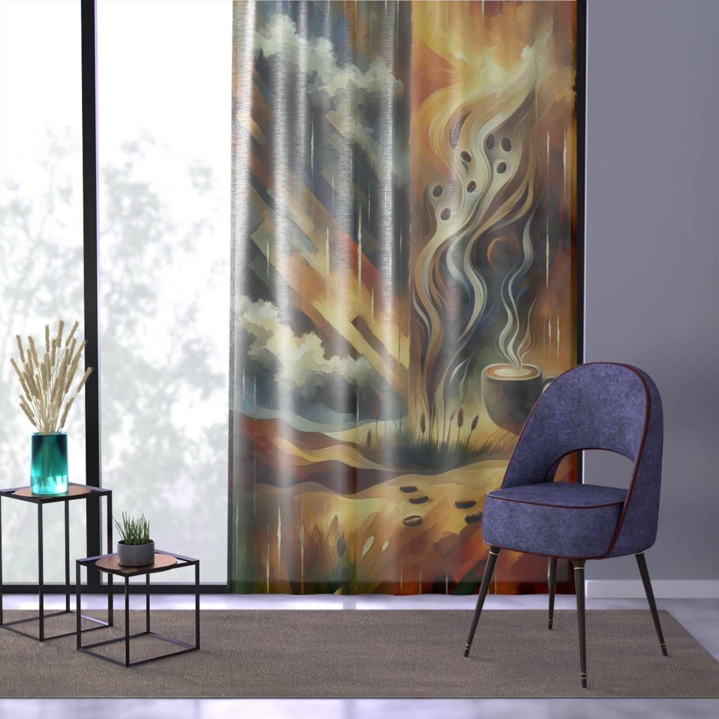 Aromatic Earth Encounter Window Curtain - ATUH.ART