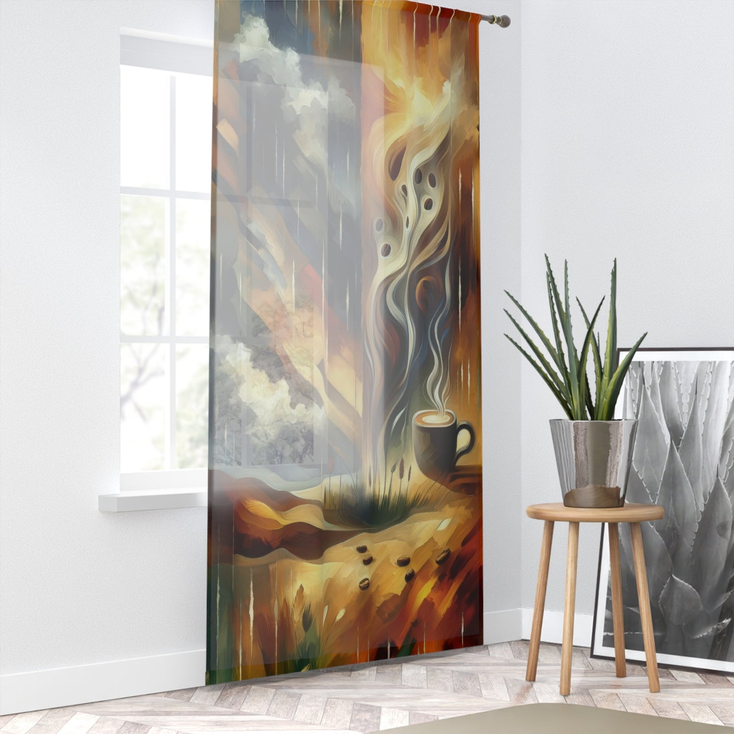 Aromatic Earth Encounter Window Curtain - ATUH.ART