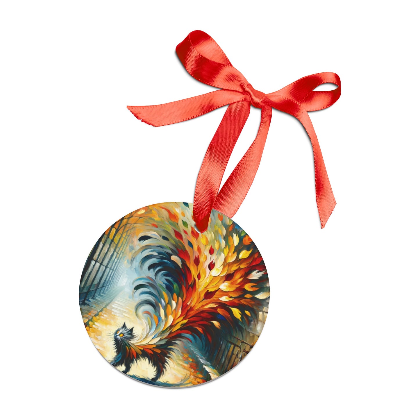 Autumn Whirlwind Escape Acrylic Ornament with Ribbon - ATUH.ART