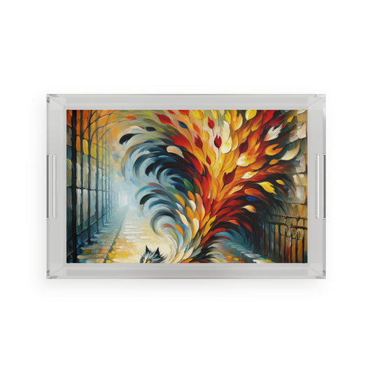 Autumn Whirlwind Escape Acrylic Serving Tray - ATUH.ART