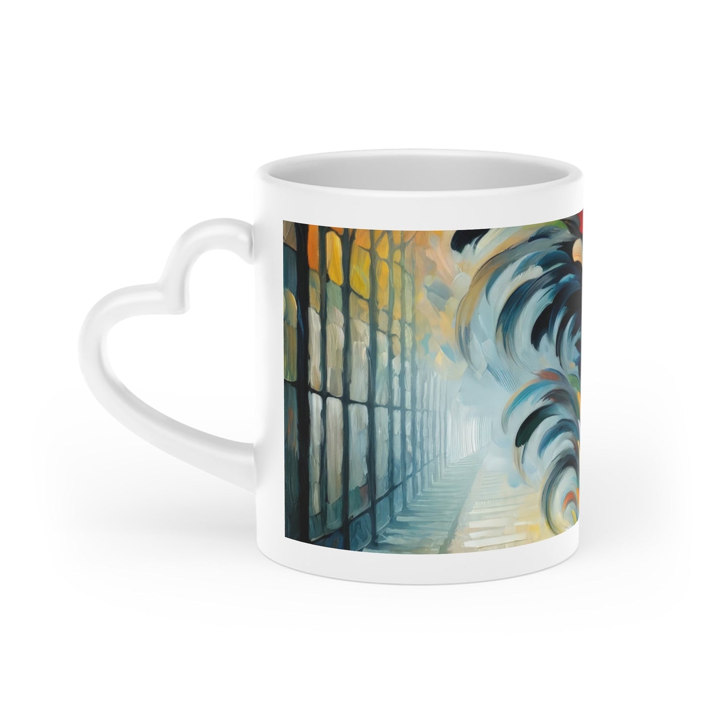 Autumn Whirlwind Escape Heart-Shaped Mug - ATUH.ART