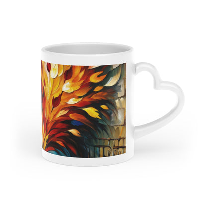 Autumn Whirlwind Escape Heart-Shaped Mug - ATUH.ART