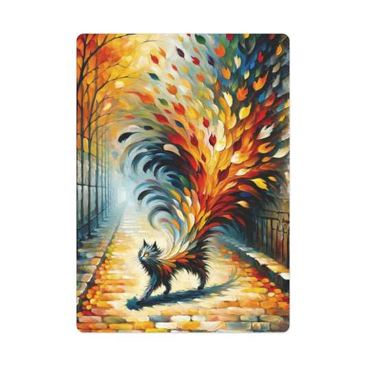 Autumn Whirlwind Escape Poker Cards - ATUH.ART