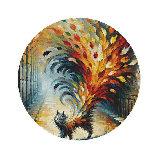 Autumn Whirlwind Escape Round Rug - ATUH.ART
