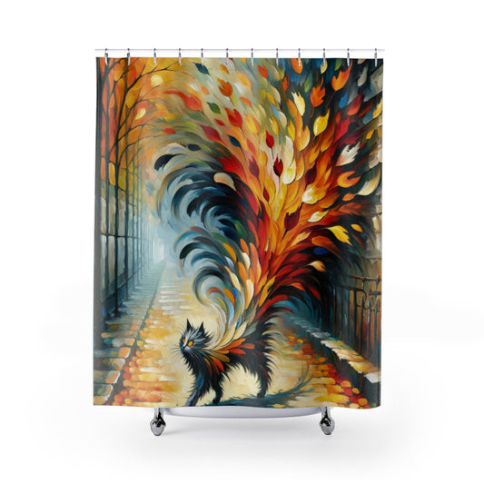 Autumn Whirlwind Escape Shower Curtains - ATUH.ART