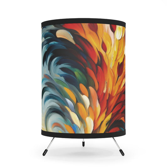 Autumn Whirlwind Escape Tripod Lamp with High-Res Printed Shade, US\CA plug - ATUH.ART