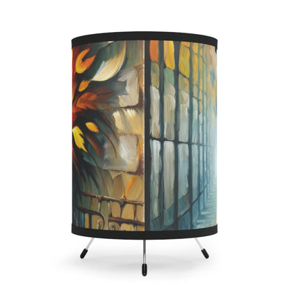 Autumn Whirlwind Escape Tripod Lamp with High-Res Printed Shade, US\CA plug - ATUH.ART