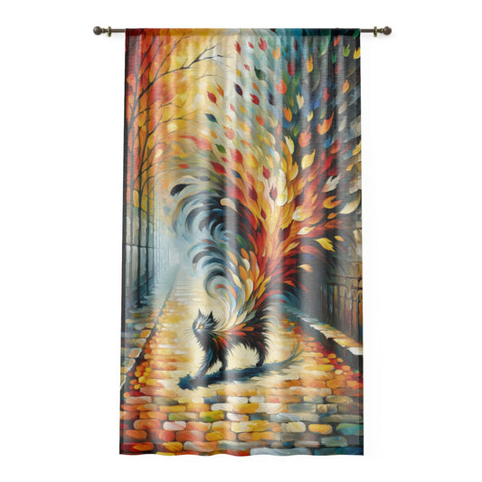 Autumn Whirlwind Escape Window Curtain - ATUH.ART
