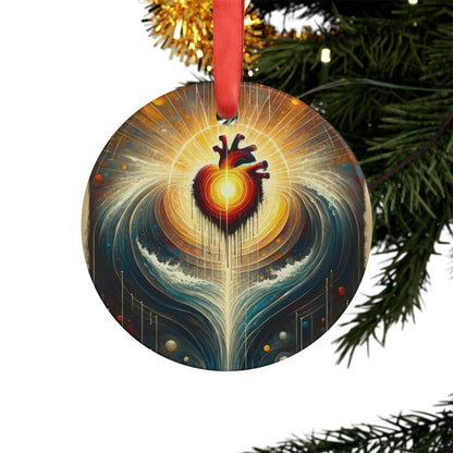 Awakened Heart Waves Acrylic Ornament with Ribbon - ATUH.ART