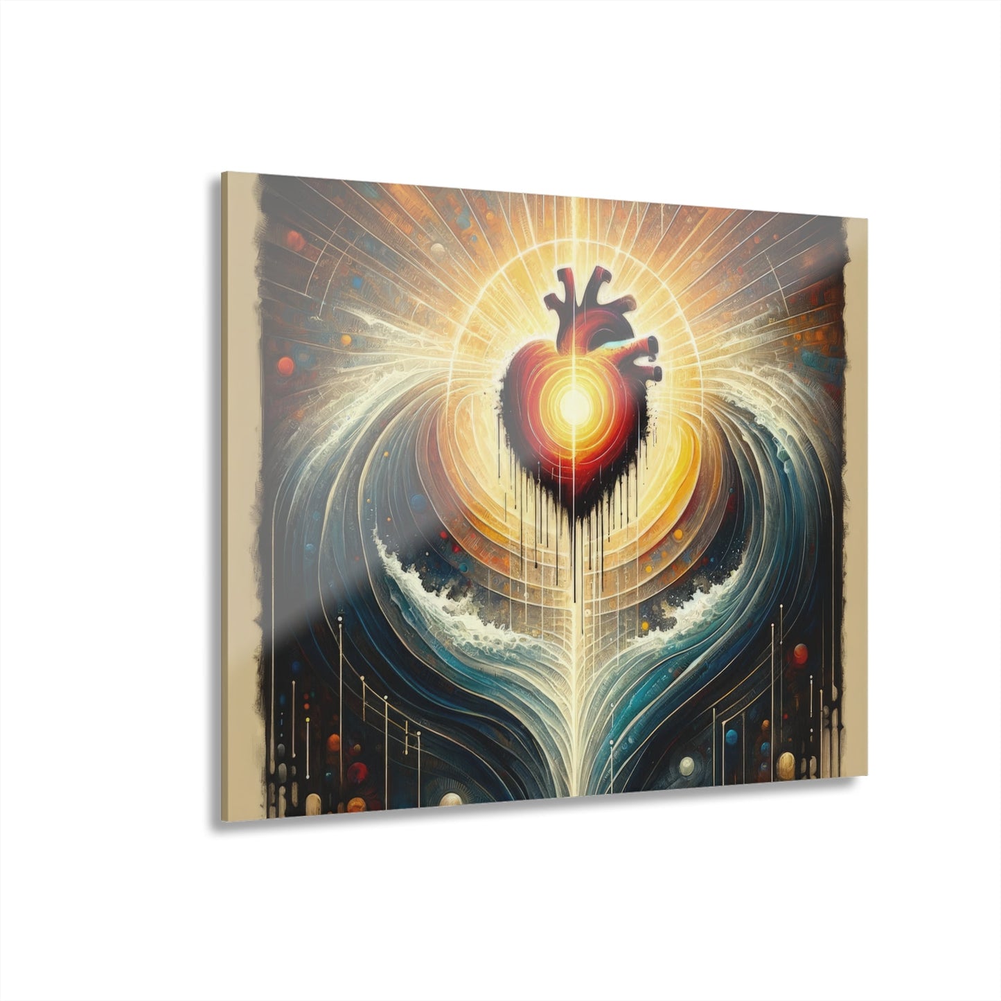 Awakened Heart Waves Acrylic Prints (French Cleat Hanging) - ATUH.ART