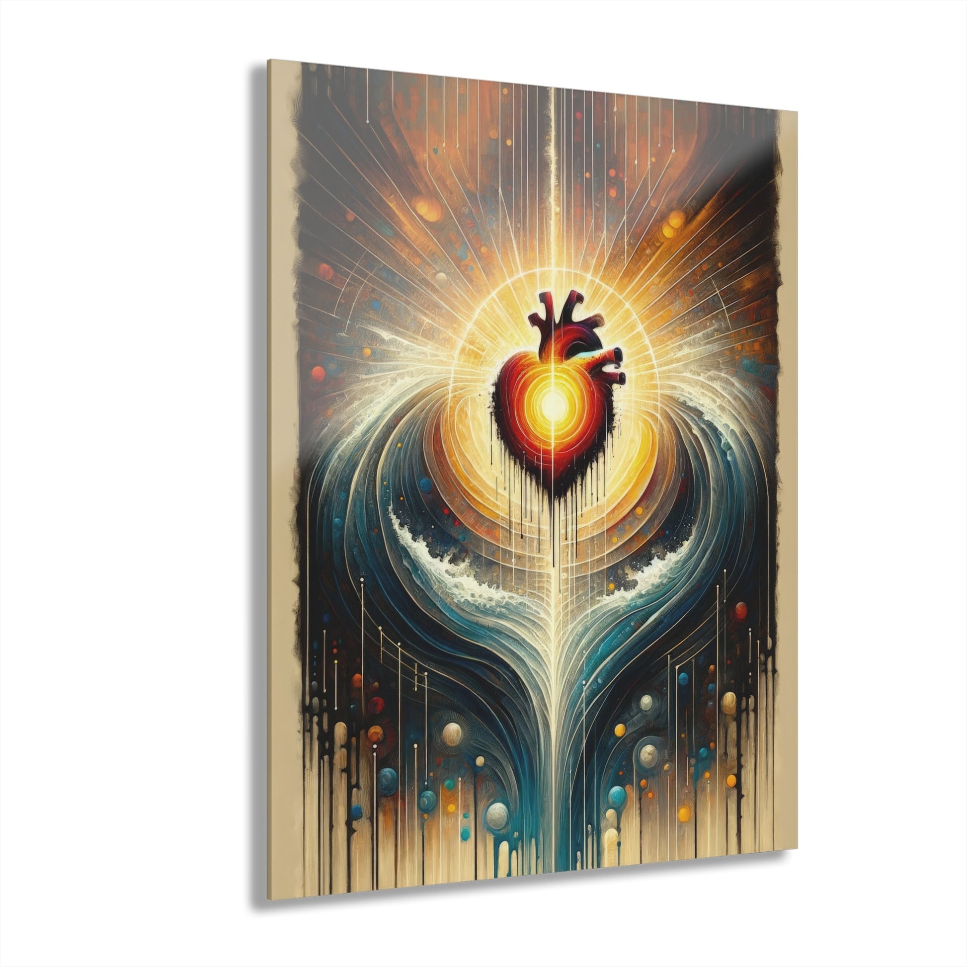 Awakened Heart Waves Acrylic Prints (French Cleat Hanging) - ATUH.ART