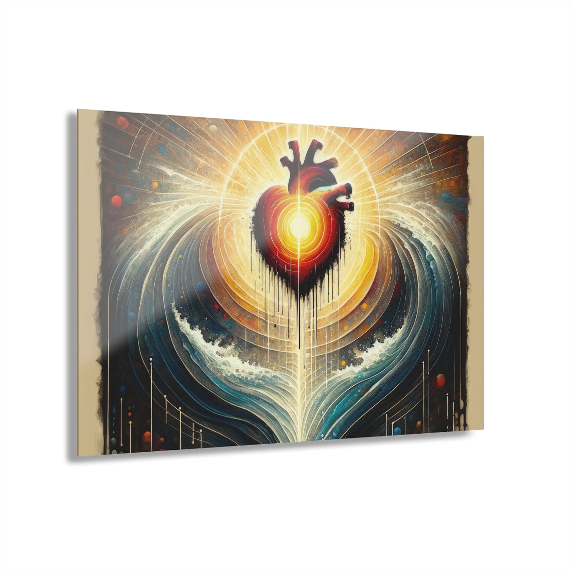 Awakened Heart Waves Acrylic Prints (French Cleat Hanging) - ATUH.ART