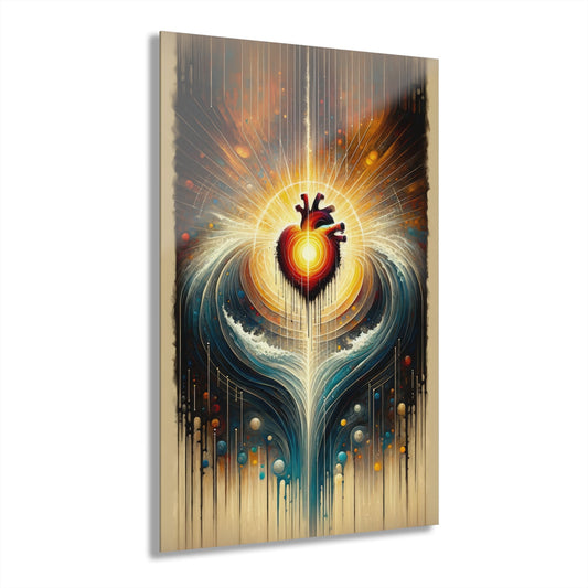 Awakened Heart Waves Acrylic Prints (French Cleat Hanging) - ATUH.ART