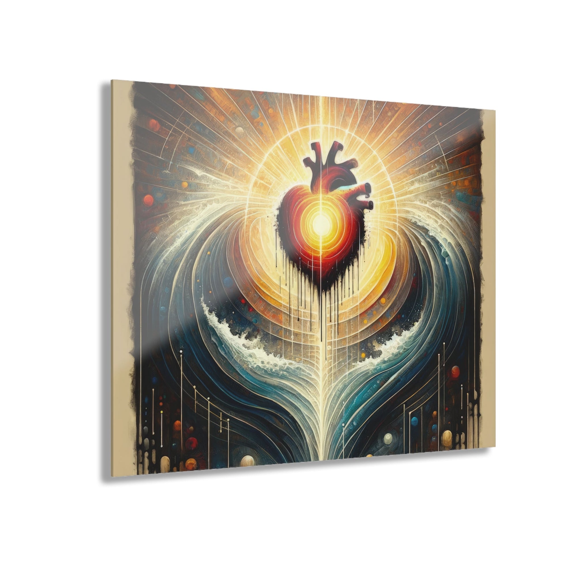 Awakened Heart Waves Acrylic Prints (French Cleat Hanging) - ATUH.ART