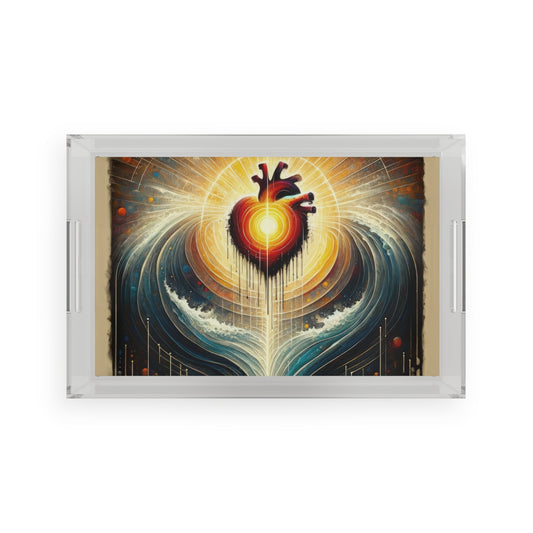 Awakened Heart Waves Acrylic Serving Tray - ATUH.ART