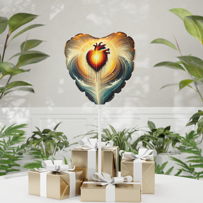 Awakened Heart Waves Balloon (Round and Heart-shaped), 11" - ATUH.ART