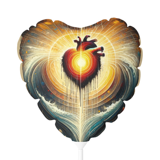 Awakened Heart Waves Balloon (Round and Heart-shaped), 11" - ATUH.ART