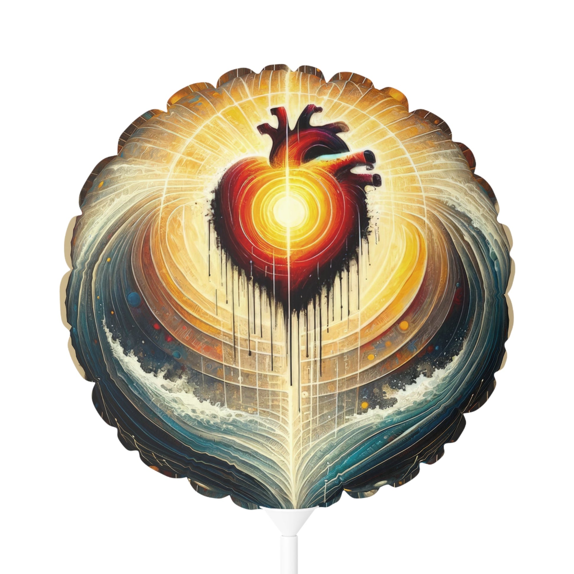 Awakened Heart Waves Balloon (Round and Heart-shaped), 11" - ATUH.ART