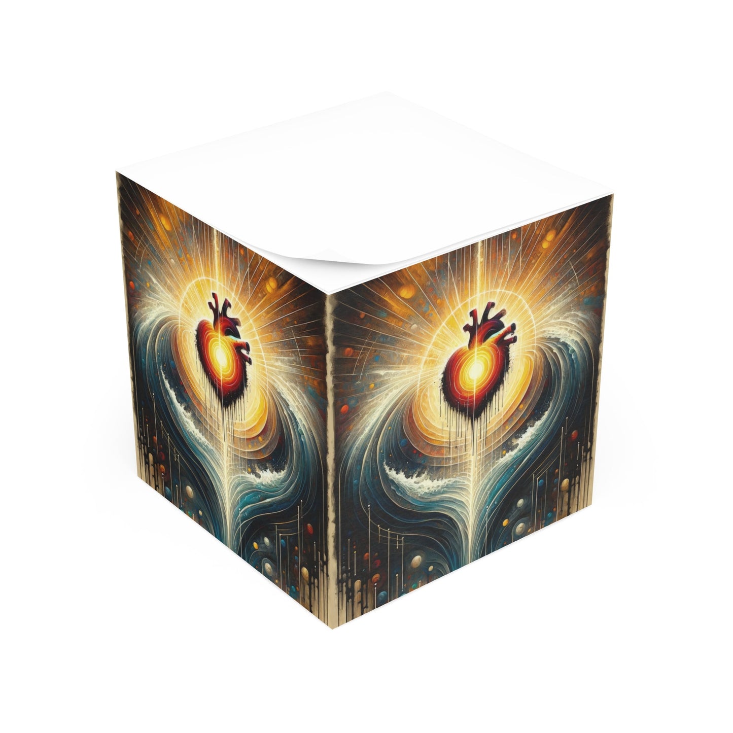 Awakened Heart Waves Note Cube - ATUH.ART